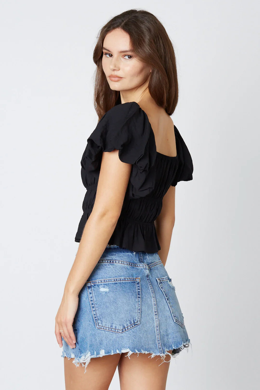 Smocked Puff Sleeve Top