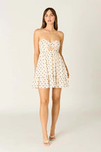 Strapless Polka Dot Dress