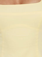 Lelouise Tie Back Mini Dress Butter Yellow