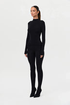 Naked Mock Neck Top