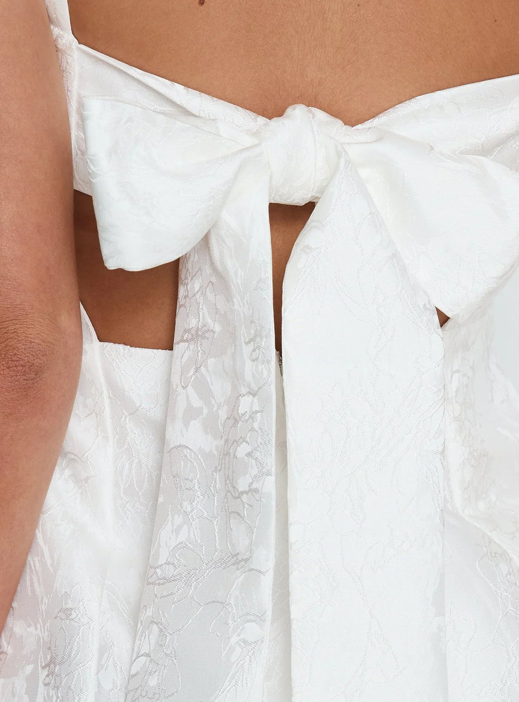 Asterie Bow Detail Mini Dress White