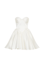 Hollie Structured Corset Mini Dress - White