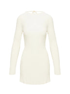 Mayok Long Sleeve Mini Dress Cream