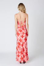 Floral Cowl Neck Maxi Dress