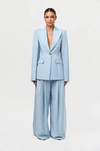 Suiting Pleated Wide-Leg Pant