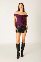 Chiffon Off The Shoulder Top