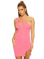 NW One-Shoulder Cutout Mini Dress