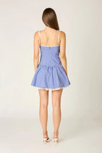 Striped Cotton Mini Dress
