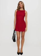 Lukea Sleeveless Mini Dress Red