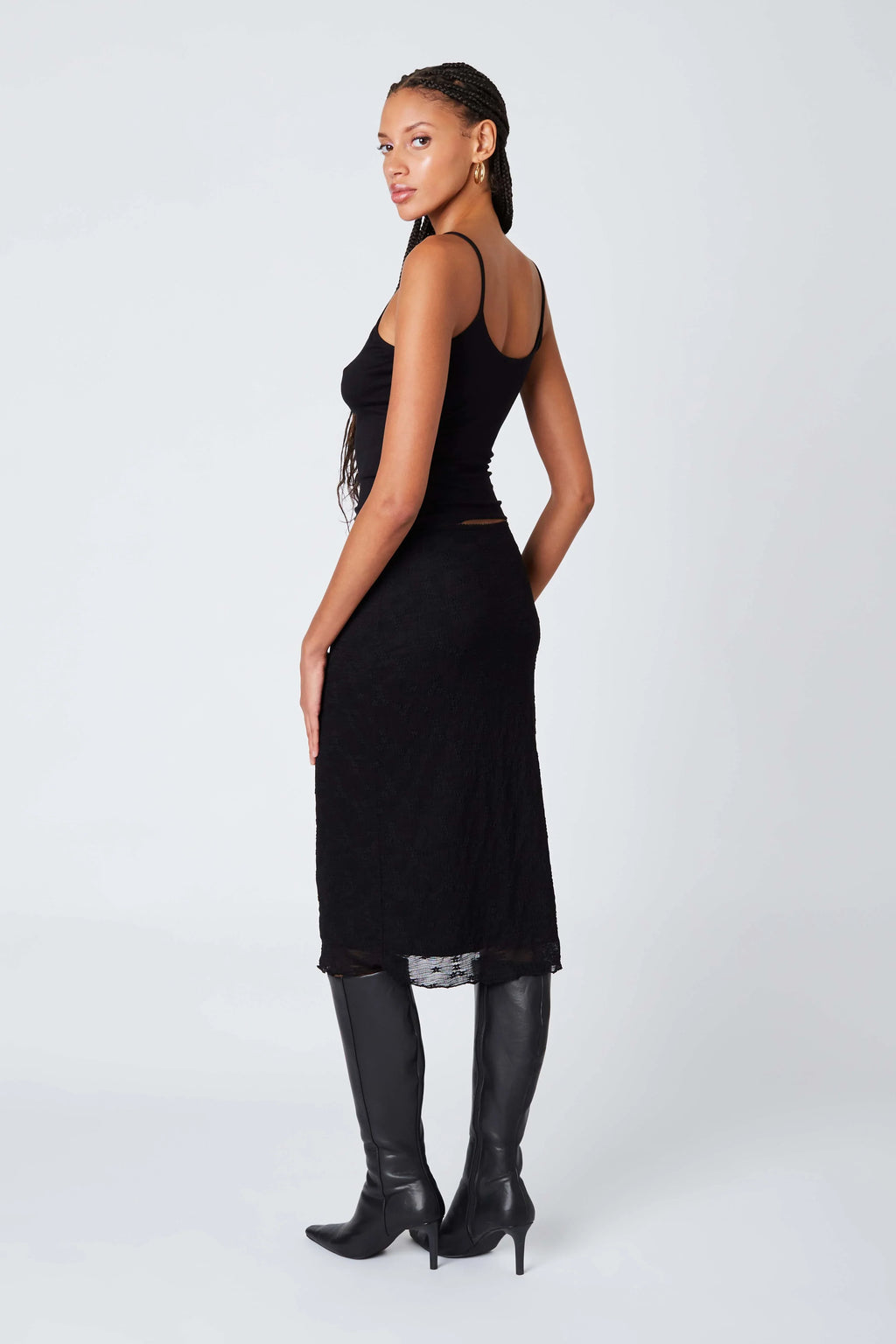 Sheer Midi Skirt
