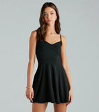 Bright Night Glitter Skater Party Dress