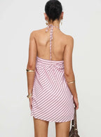 Moonlit Mini Dress Pink Stripe