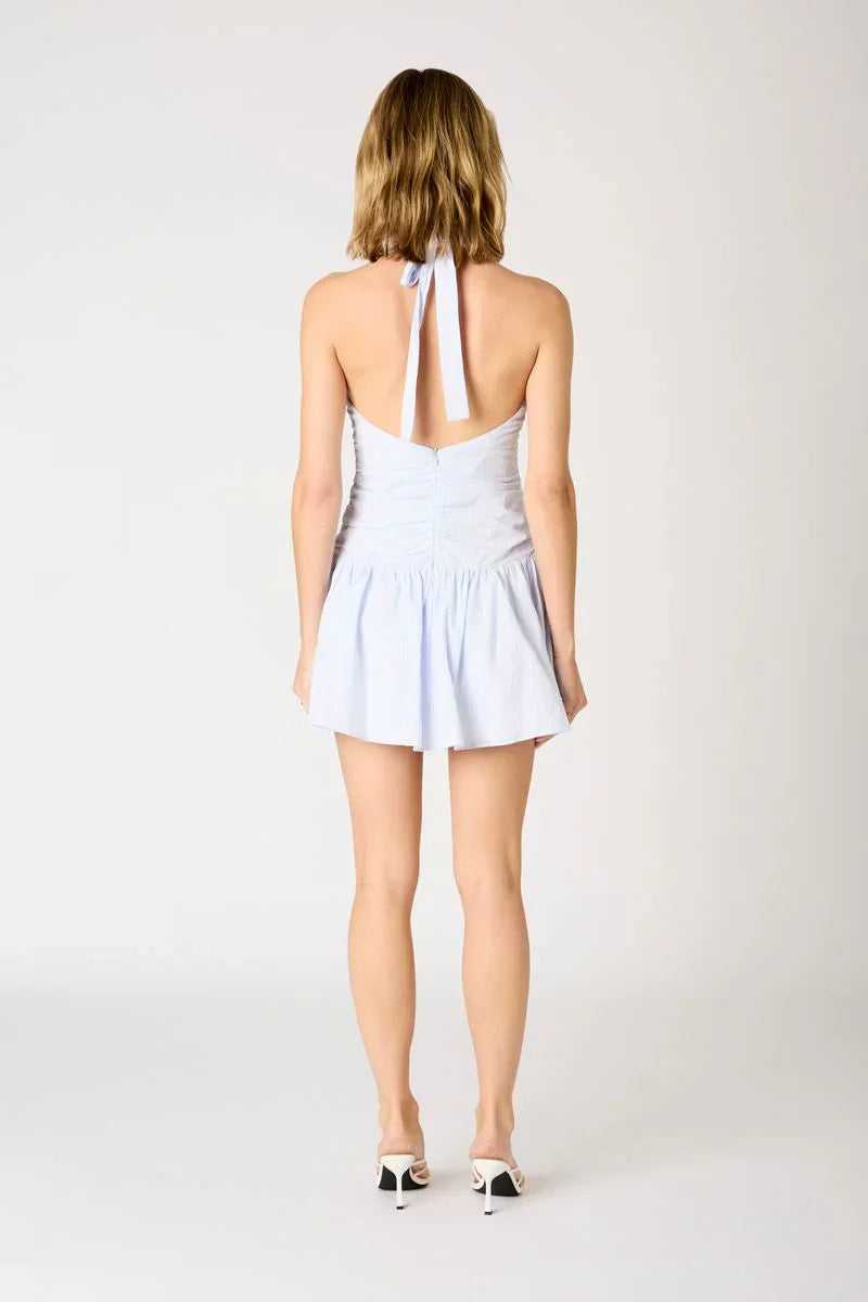 Cotton Halter Mini Dress