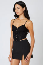 Mini Rosette Mesh Corset