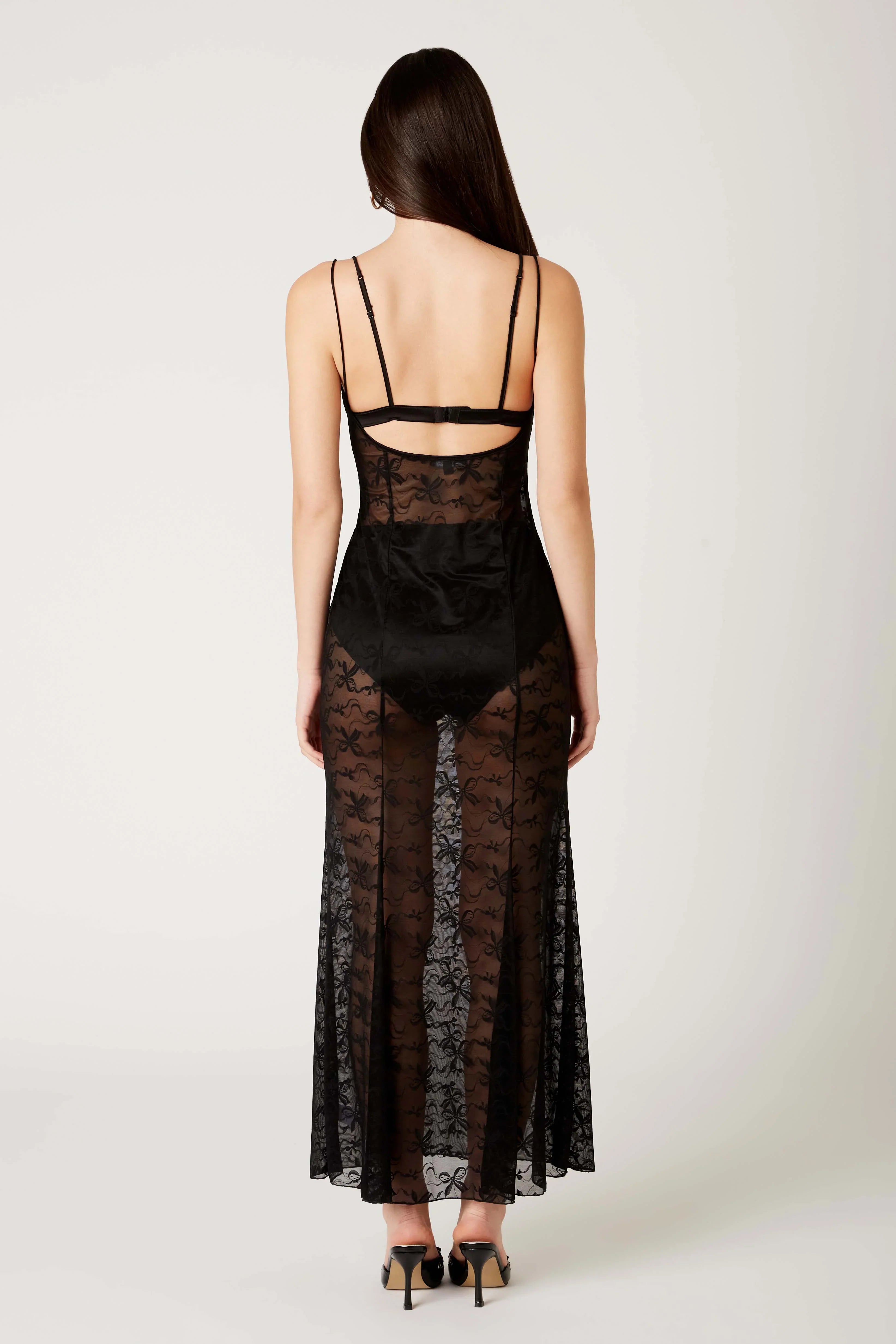 Lace Sheer Maxi Dress