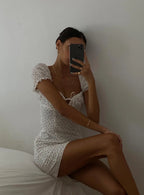 Natalina Mini Dress White / Red