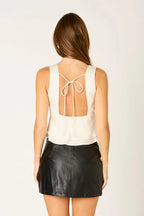 Satin V-Neck Top