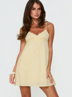 Lunya Mini Dress Lemon
