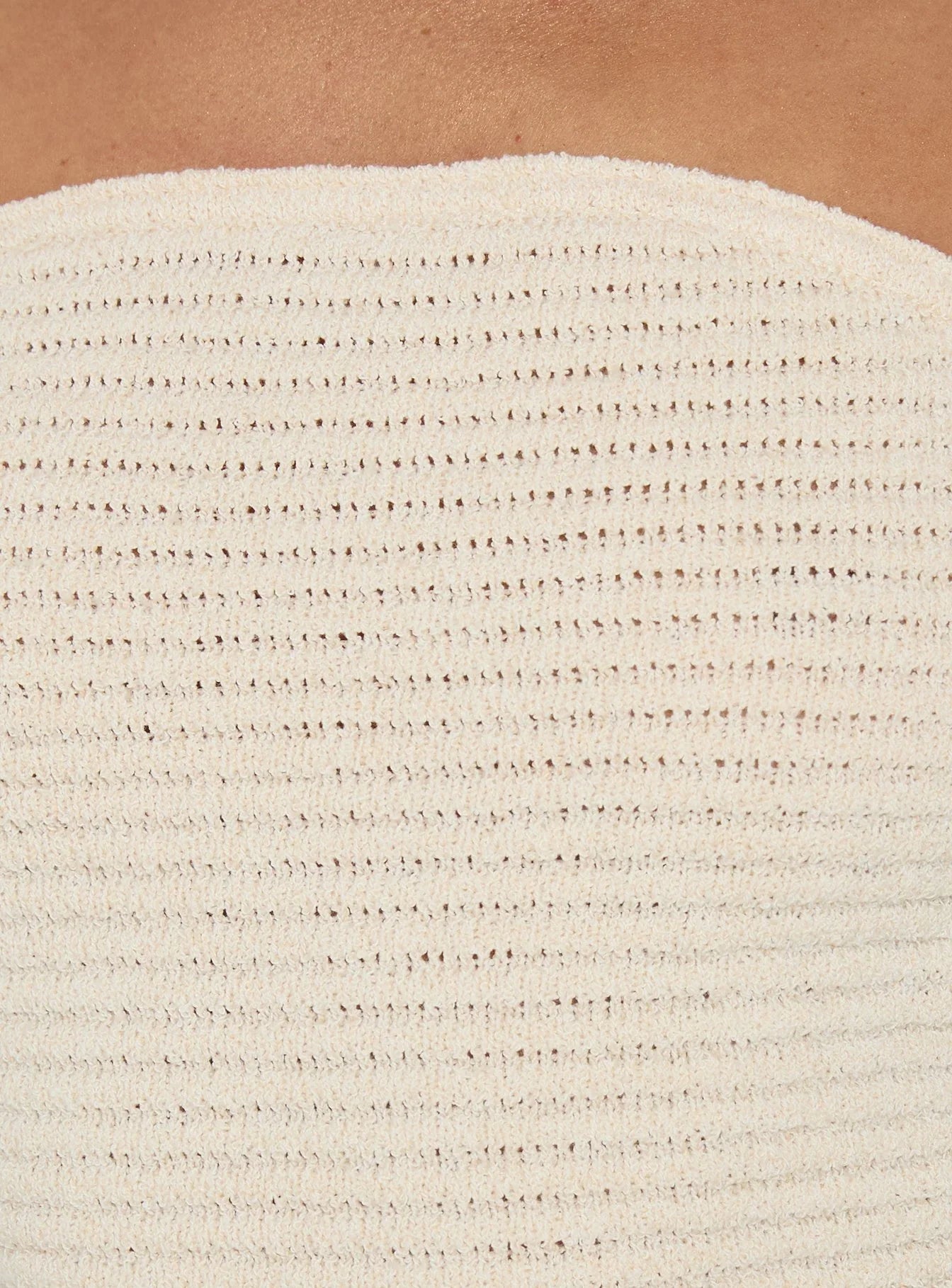 Antonie Strapless Textured Mini Dress Cream