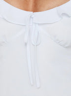 Dewdrops Chiffon Frill Mini Dress White