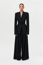 Suiting Pleated Wide-Leg Pant
