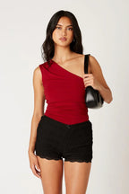 One Shoulder Knit Top