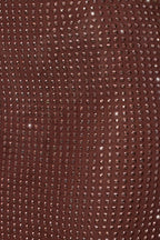 Embellished Mid Rise Maxi Skirt in Espresso