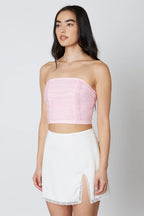Tulle Strapless Top