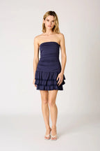 Tiered Ruched Mini Dress