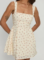 Xanthus Mini Dress Yellow Floral