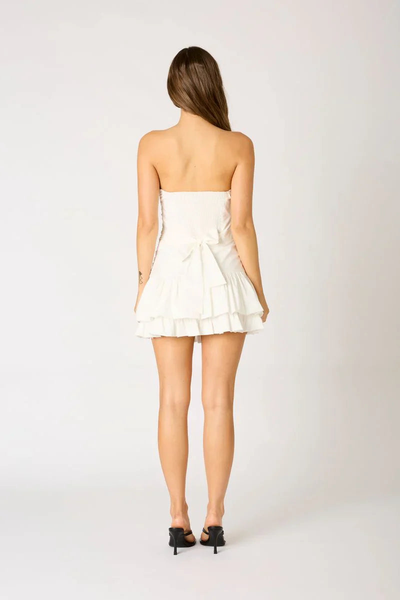 Strapless Ruched Mini Dress