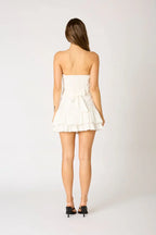 Strapless Ruched Mini Dress