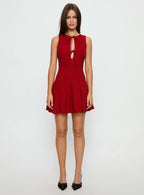 Aeryn Tie Front Mini Dress Red