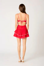 Double Layered Dropwaist Mini Dress
