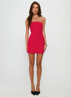 Baseline Strapless Mini Dress Red