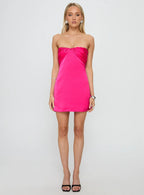 Irena Strapless Mini Dress Hot Pink