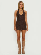 Codami Sequin Mini Dress Dark Brown