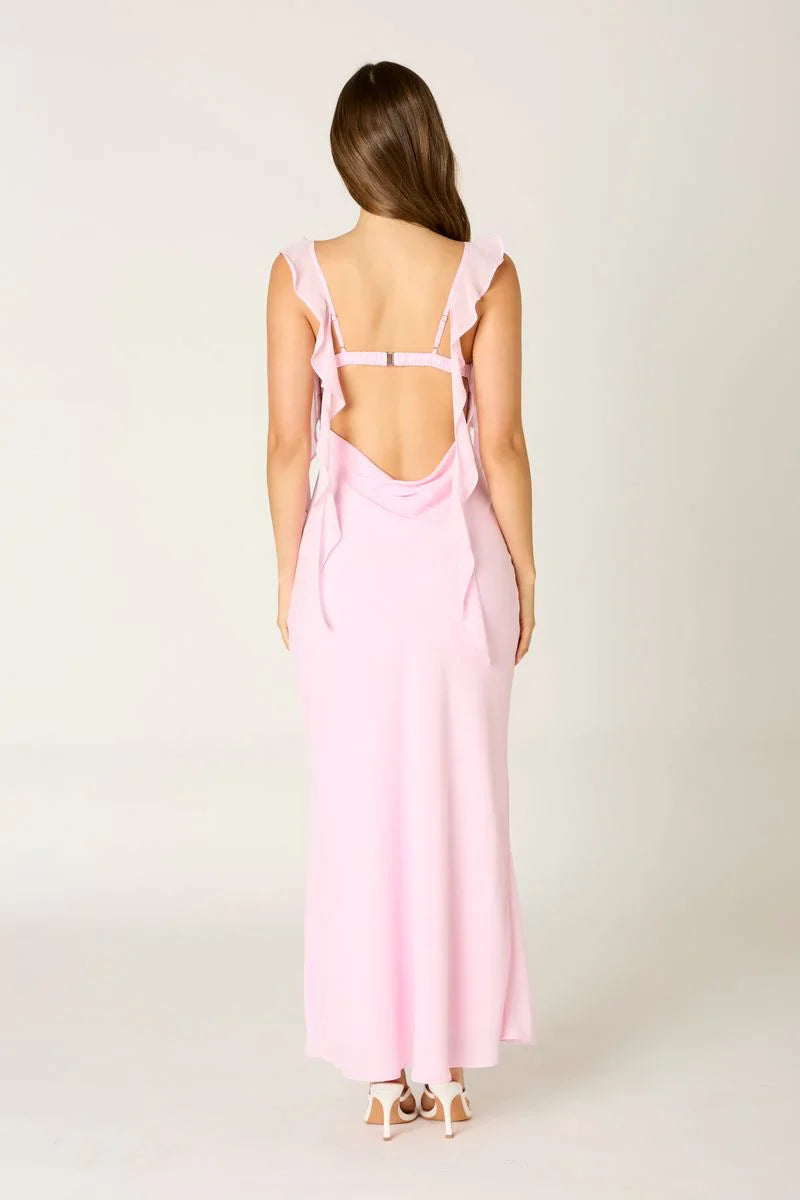 Waterfall Ruffle Maxi Dress
