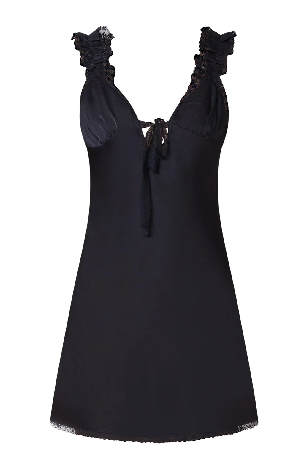 Ruffle Strap Mini Dress