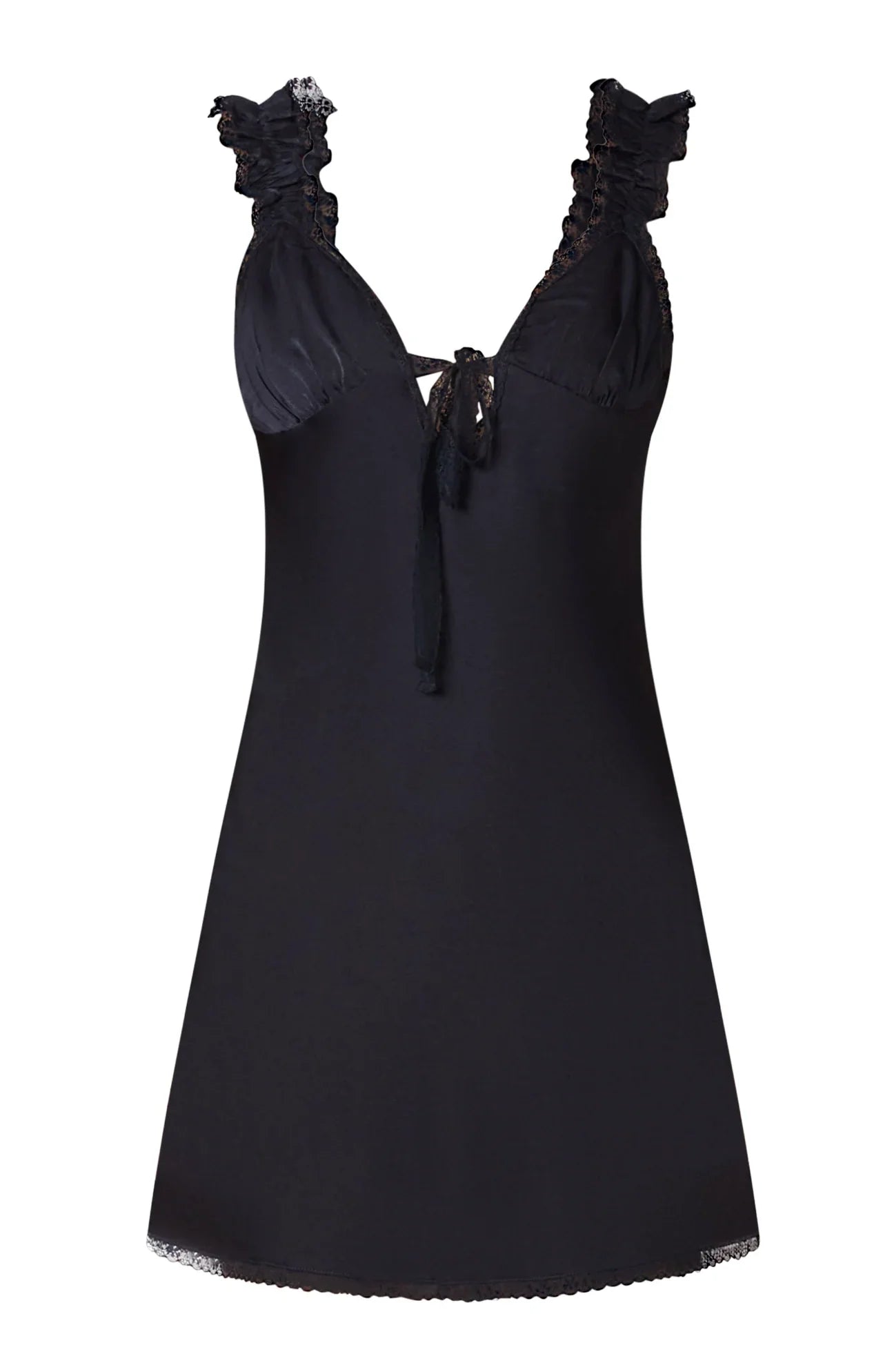 Ruffle Strap Mini Dress