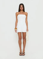 Graces Strapless Mini Dress White