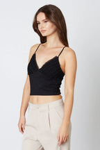 Mesh Ruffle Top
