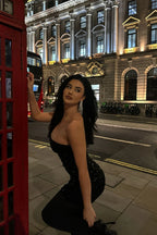 Kara Sequin Mini Dress - Black