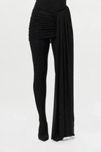 Crystal Ruched Drape Mini Skirt