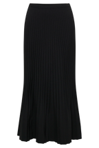 Twyla Pleated Suiting Maxi Skirt - Black