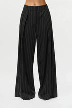Suiting Pinstripe Wide-Leg Pant