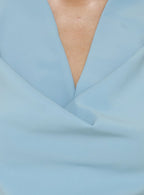 Tameika Halter Cowl Neck Mini Dress Blue / Butter