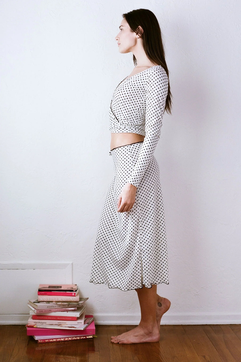 THE POLKA DOT WRAP TOP
