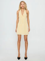 Laraline Halter Mini Dress Lemon