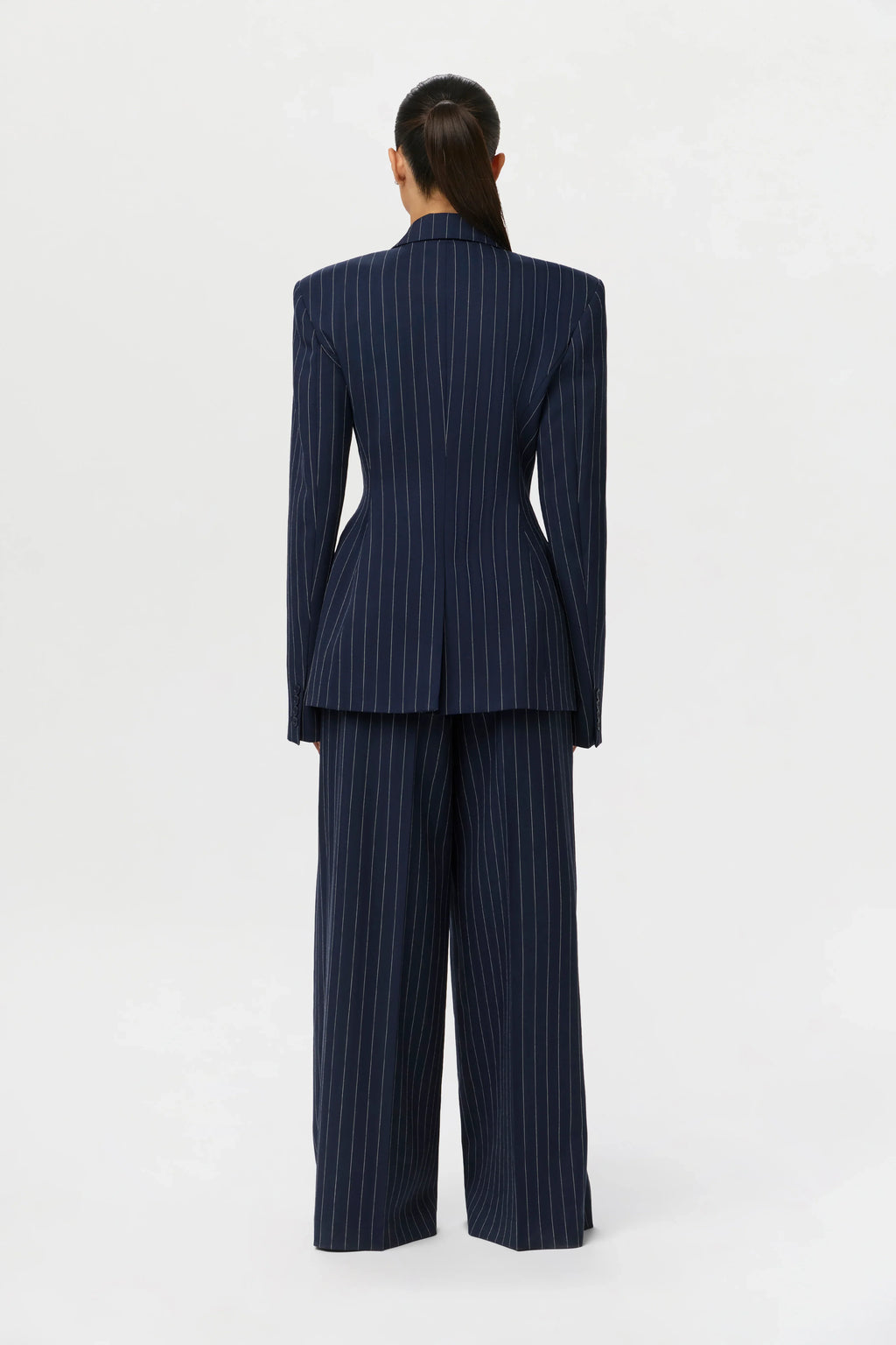 Suiting Pinstripe Wide-Leg Pant